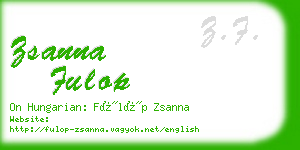 zsanna fulop business card